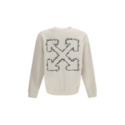 Off-White Beige Cotton Sweatshirt