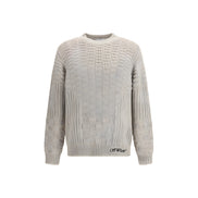 Off-White Beige Cotton Sweatshirt