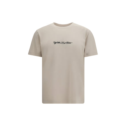Tricou Off-White din bumbac bej