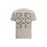 Tricou Off-White din bumbac bej