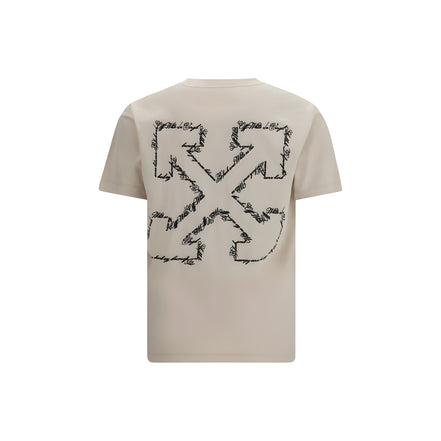 Tricou Off-White din bumbac bej