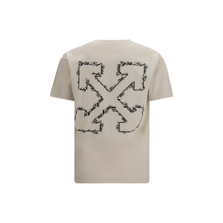 Tricou Off-White din bumbac bej