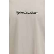 Tricou Off-White din bumbac bej