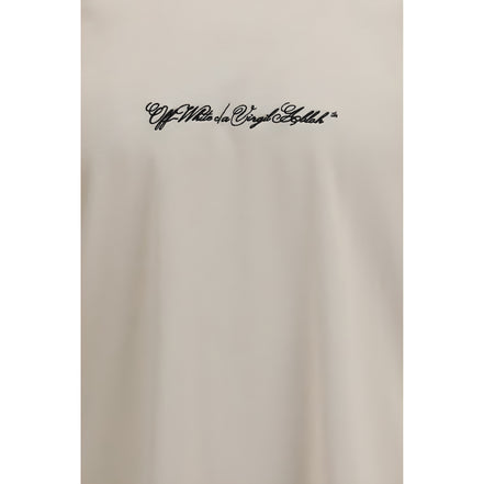 Tricou Off-White din bumbac bej