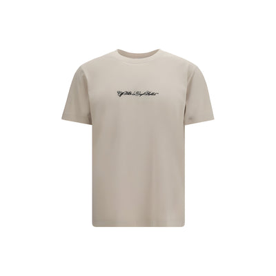 Tricou Off-White din bumbac bej