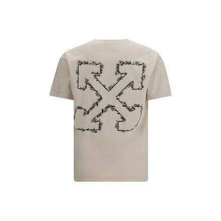 Tricou Off-White din bumbac bej