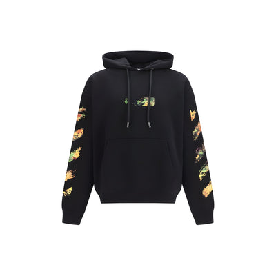 Hanorac Off-White negru din bumbac