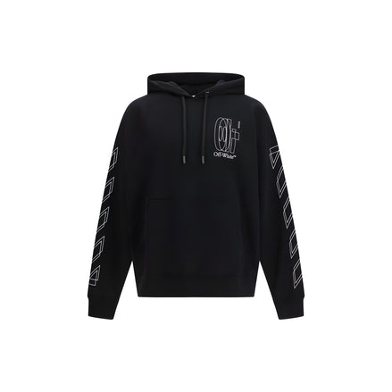 Bluză de molton din bumbac neagră Off-White