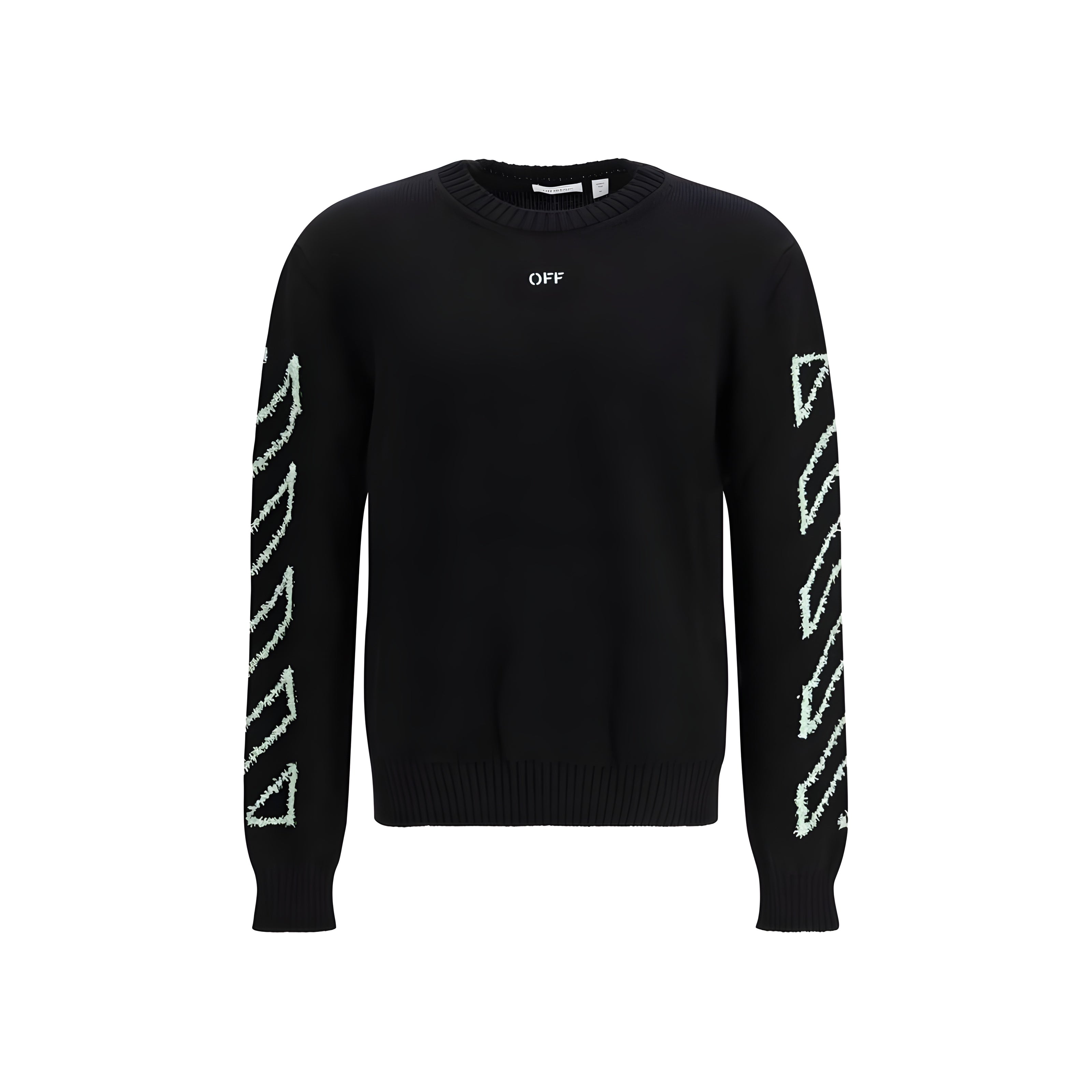 Off-White Black Cotton Sweatshirt