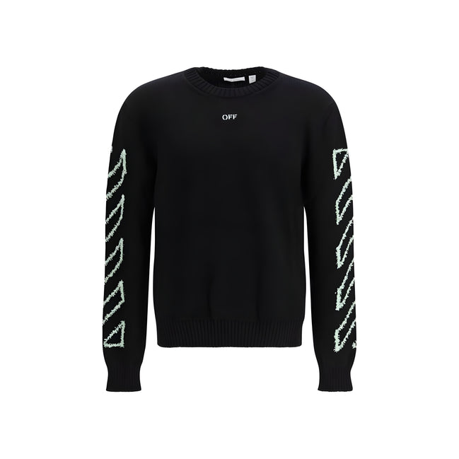 Off-White Black Cotton Sweatshirt
