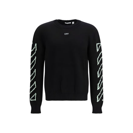 Off-White Black Cotton Sweatshirt