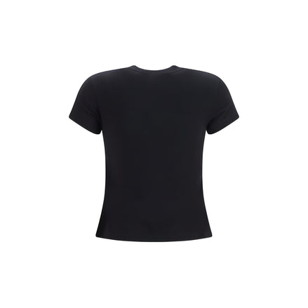 Tricou Off-White negru din bumbac cu logo imprimat