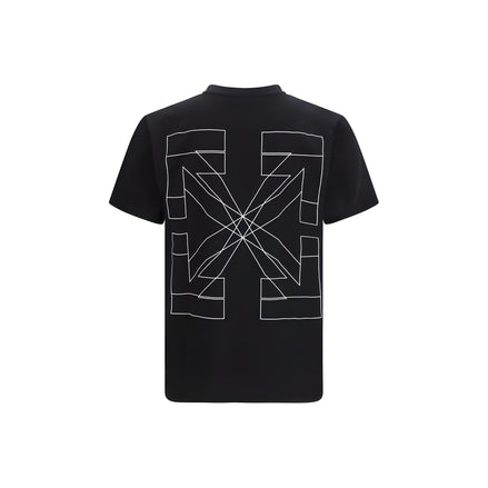 Tricou Off-White negru din bumbac Double Arrow
