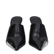 Off-White Black Leather High Heel Pumps