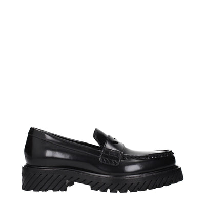 Mocasini slip-on Off-White din piele neagră