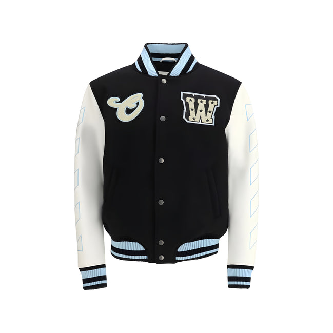 Off-White Black Wool Bomber Jacket