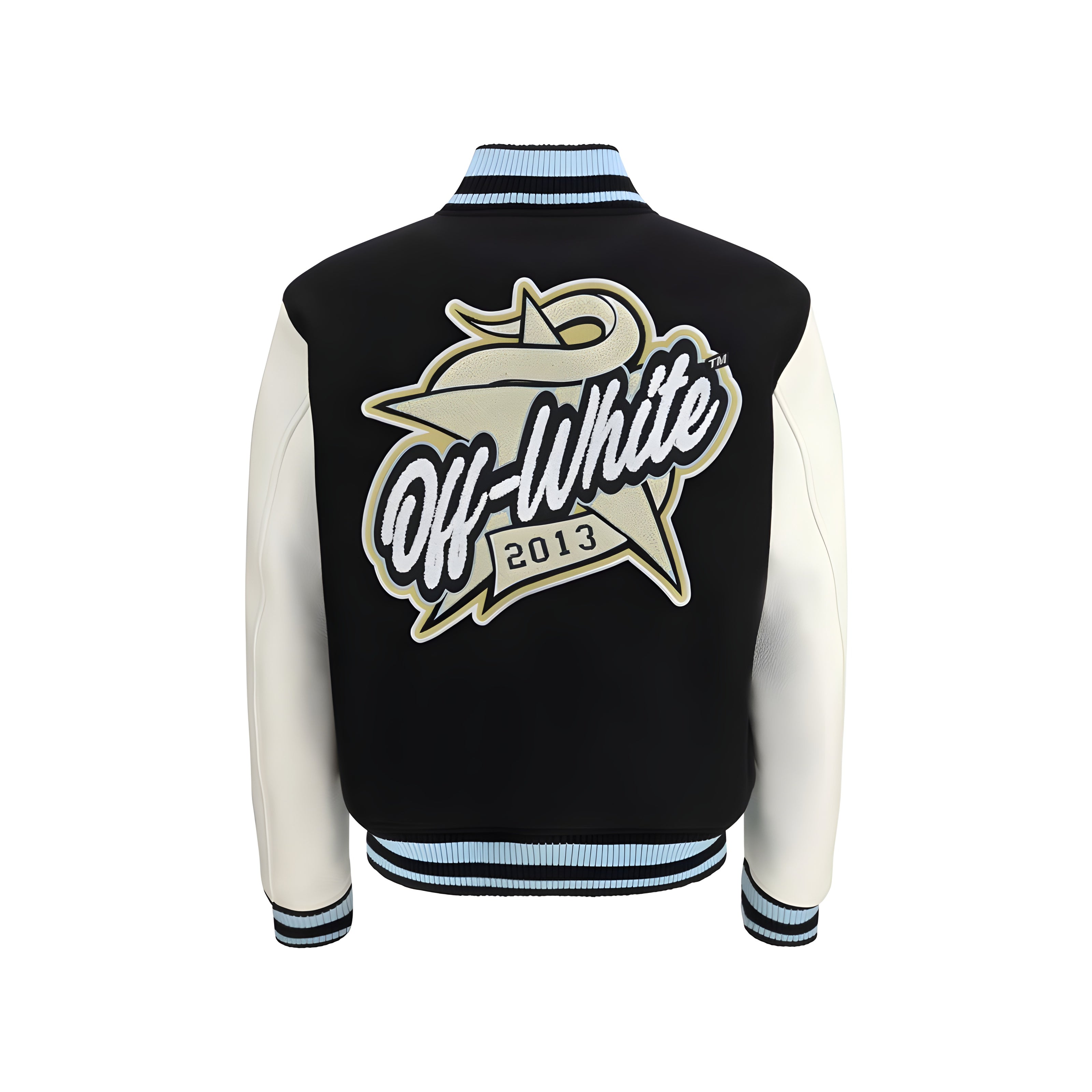 Off-White Black Wool Bomber Jacket