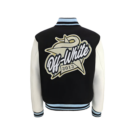 Off-White Black Wool Bomber Jacket