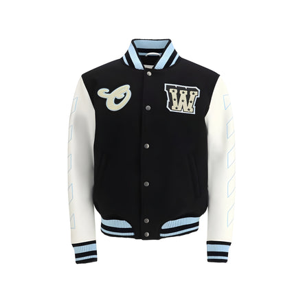 Off-White Black Wool Bomber Jacket