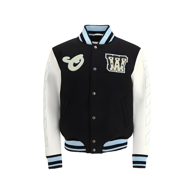 Off-White Black Wool Bomber Jacket