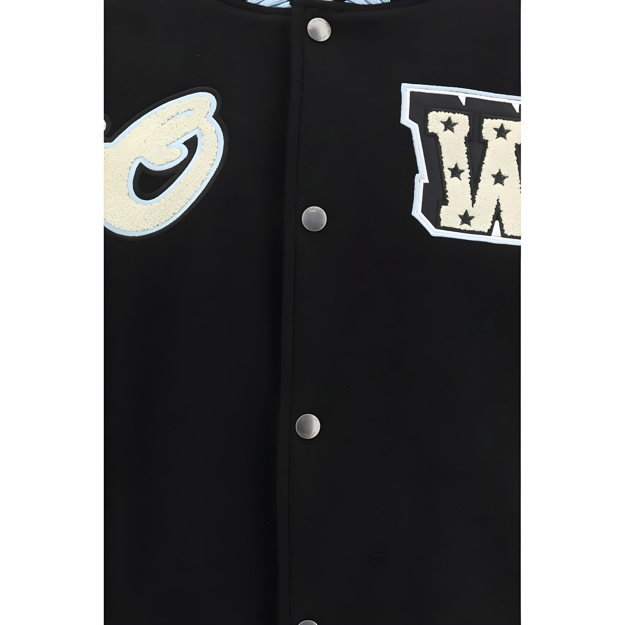 Off-White Black Wool Bomber Jacket