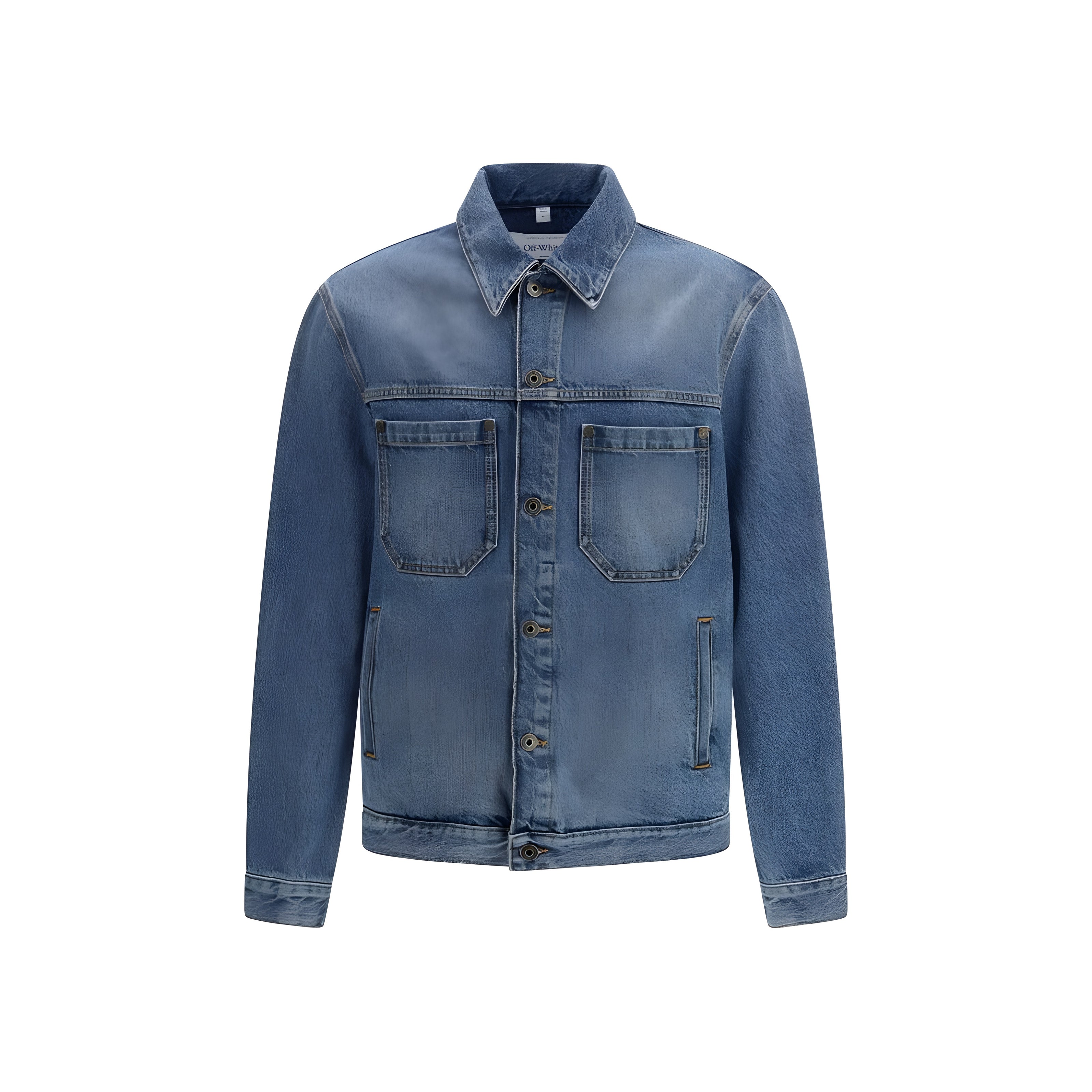 Off-White Blue Cotton Denim Jacket