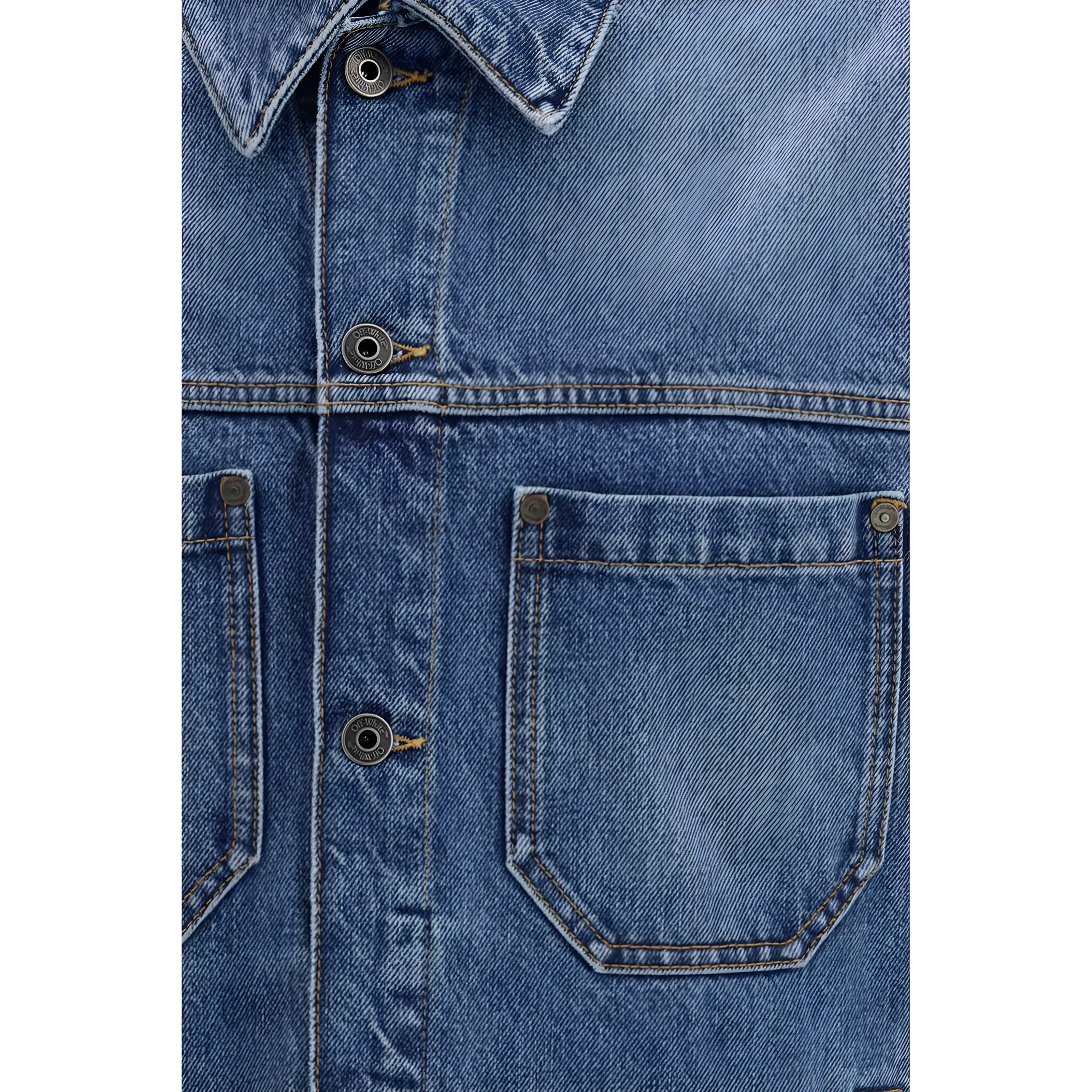 Off-White Blue Cotton Denim Jacket
