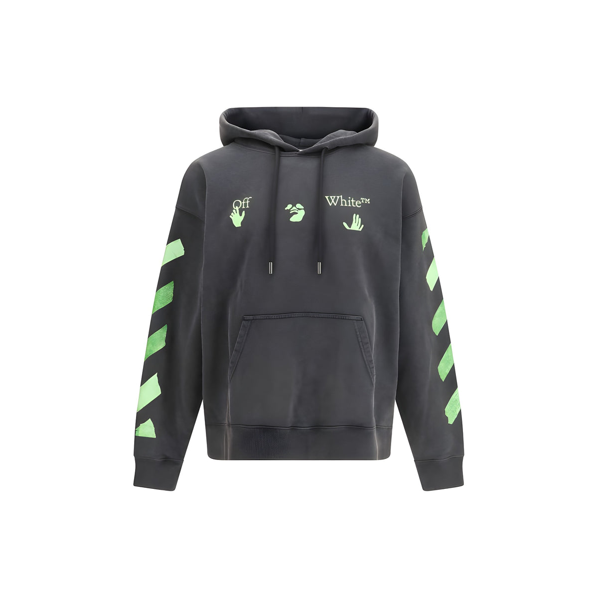 Off-White Hanorac Gri din Bumbac