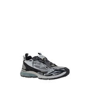 Off-White Gray Polyurethane Athletic Sneakers