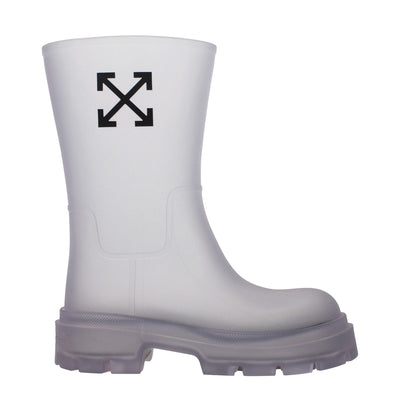 Ghete Off-White transparente din PVC până la gleznă