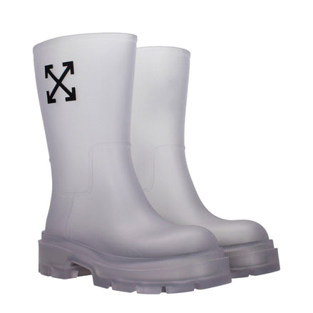 Ghete Off-White transparente din PVC până la gleznă