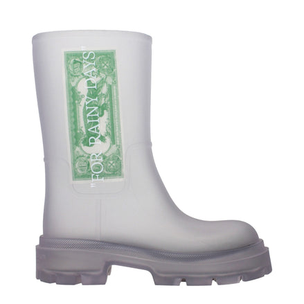 Ghete transparente Off-White din PVC, până la gleznă