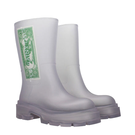 Ghete transparente Off-White din PVC, până la gleznă