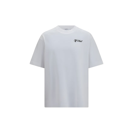 Tricou Off-White alb din bumbac Script Logo