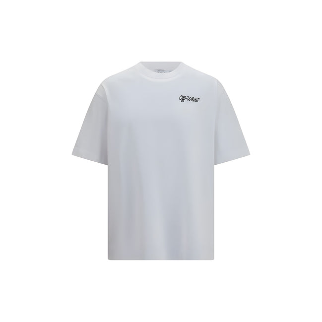 Tricou Off-White alb din bumbac Script Logo