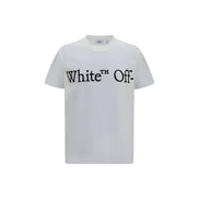 Tricou Off-White alb din bumbac Bookish