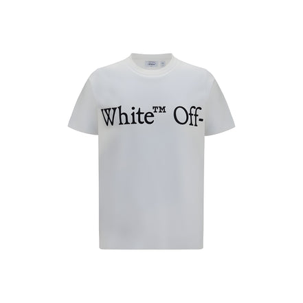 Tricou Off-White alb din bumbac Bookish