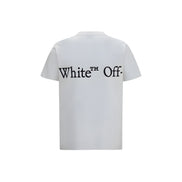 Tricou Off-White alb din bumbac Bookish