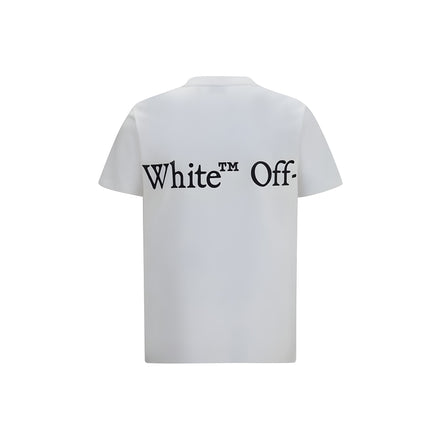 Tricou Off-White alb din bumbac Bookish
