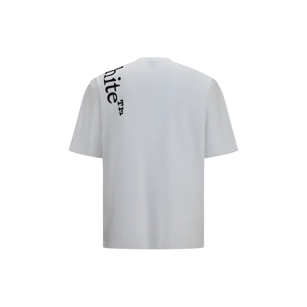 Tricou Off-White alb din bumbac Bookish Skate
