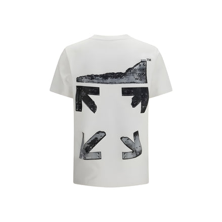 Off-White Tricou din bumbac alb
