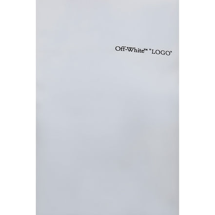 Tricou Off-White alb din bumbac cu logo imprimat
