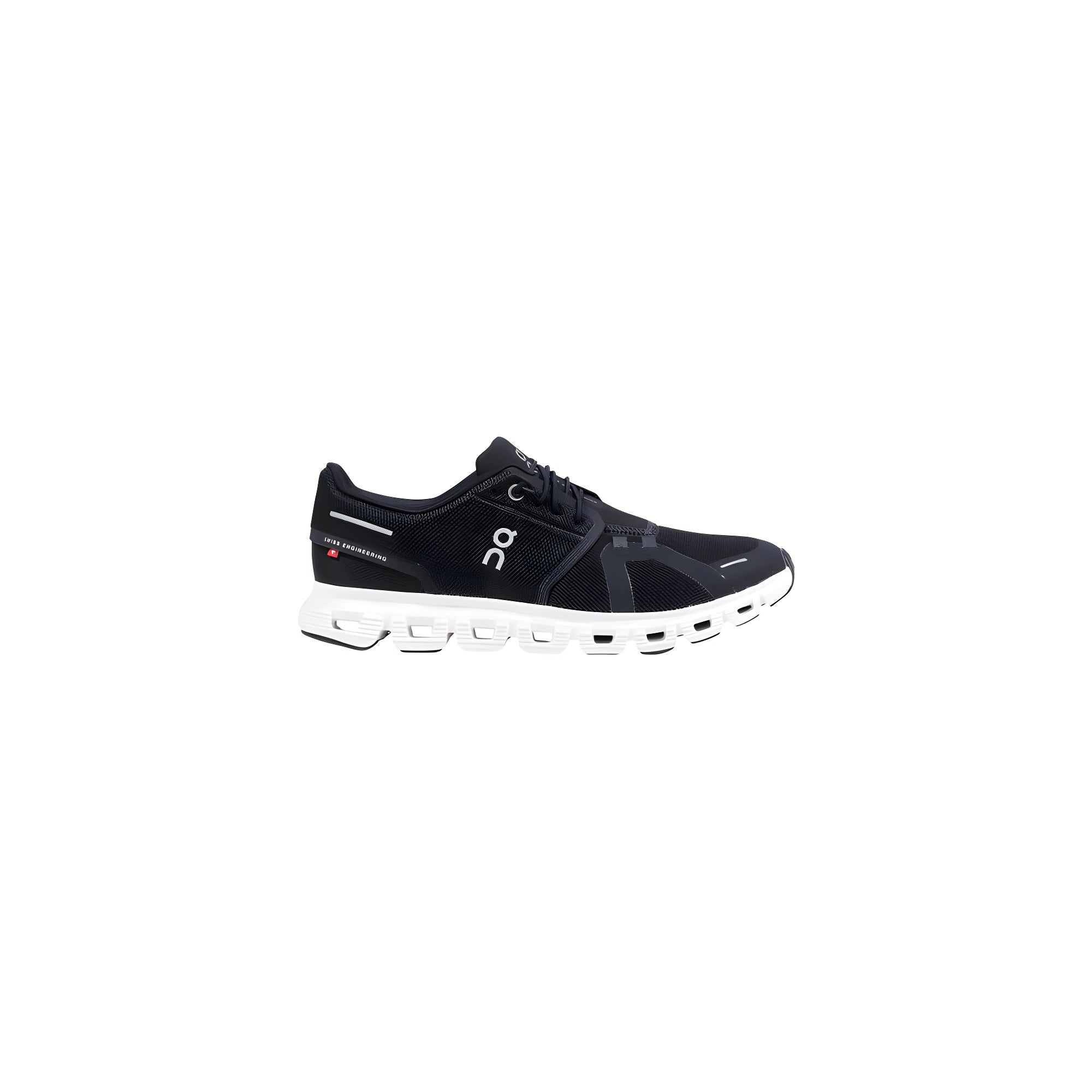 Sneakers atletici On Running alb-negru din poliester reciclat