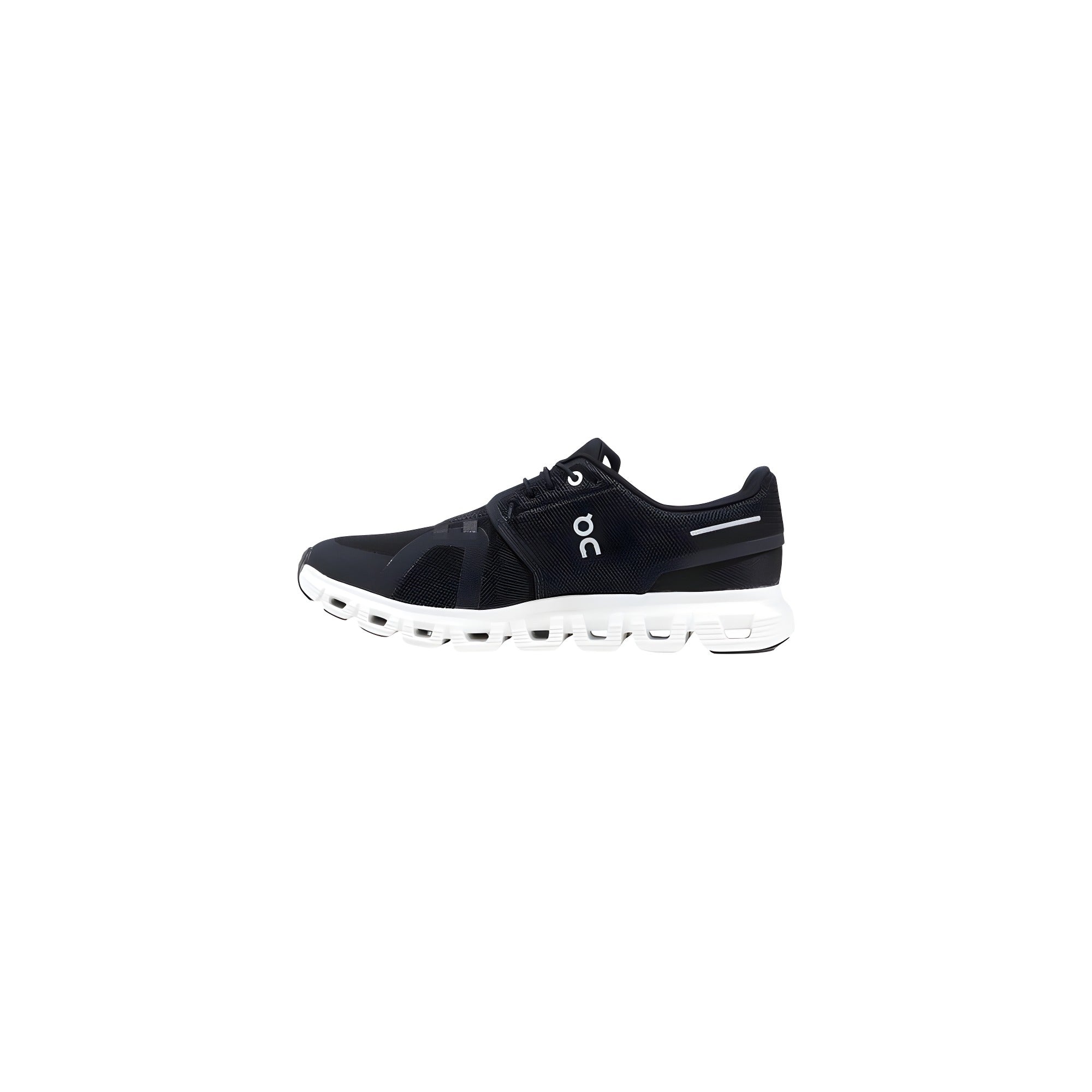 Sneakers atletici On Running alb-negru din poliester reciclat