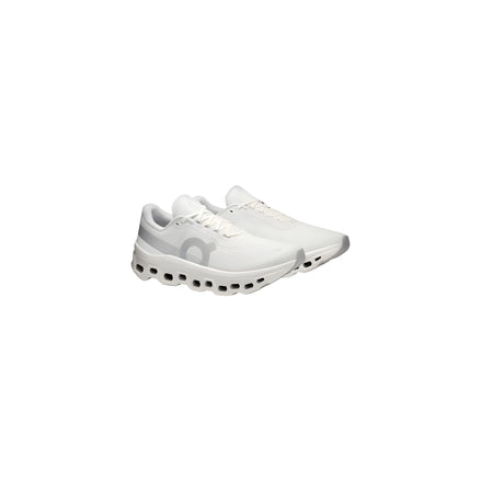 Sneakers atletici On Running albi din poliester reciclat
