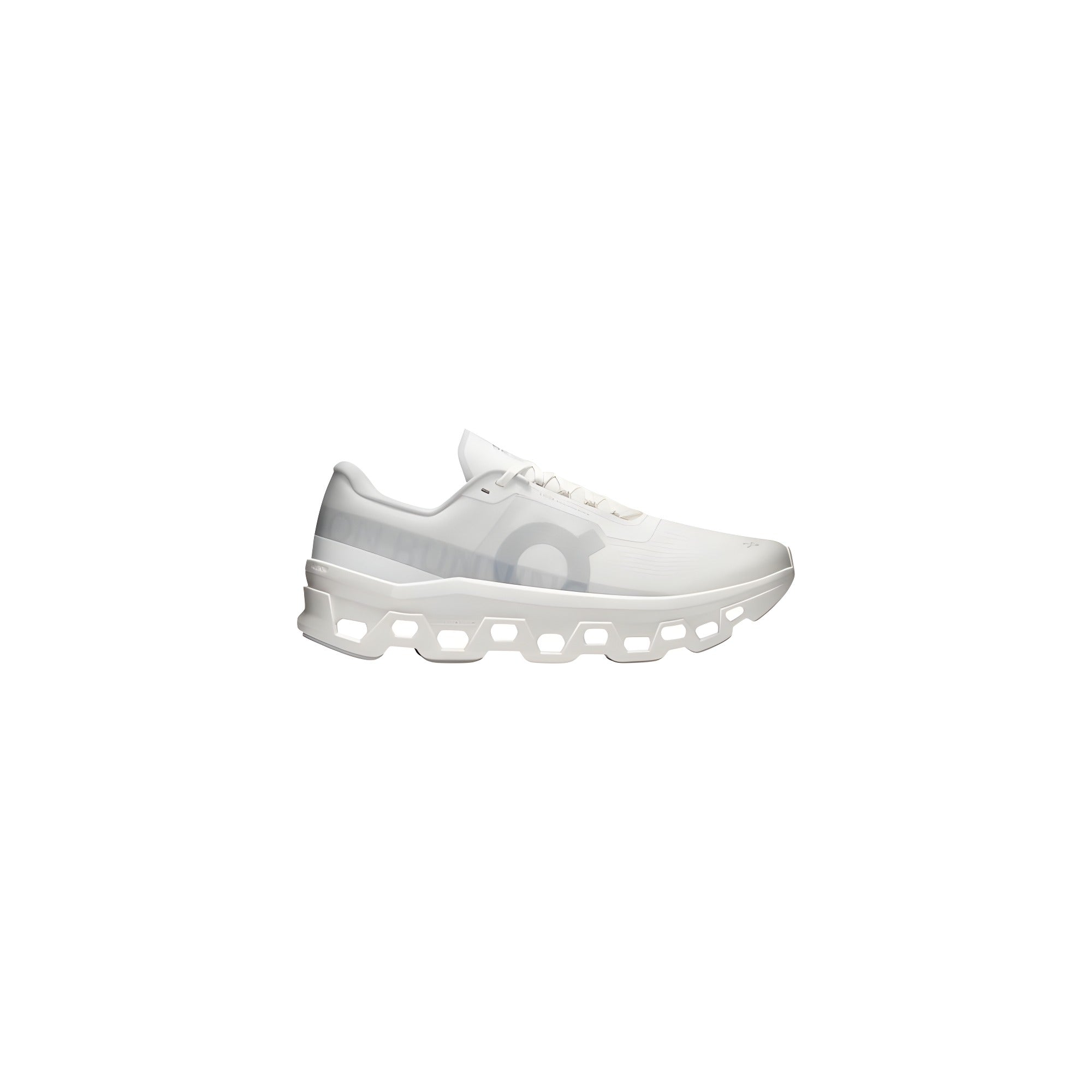 Sneakers atletici On Running albi din poliester reciclat