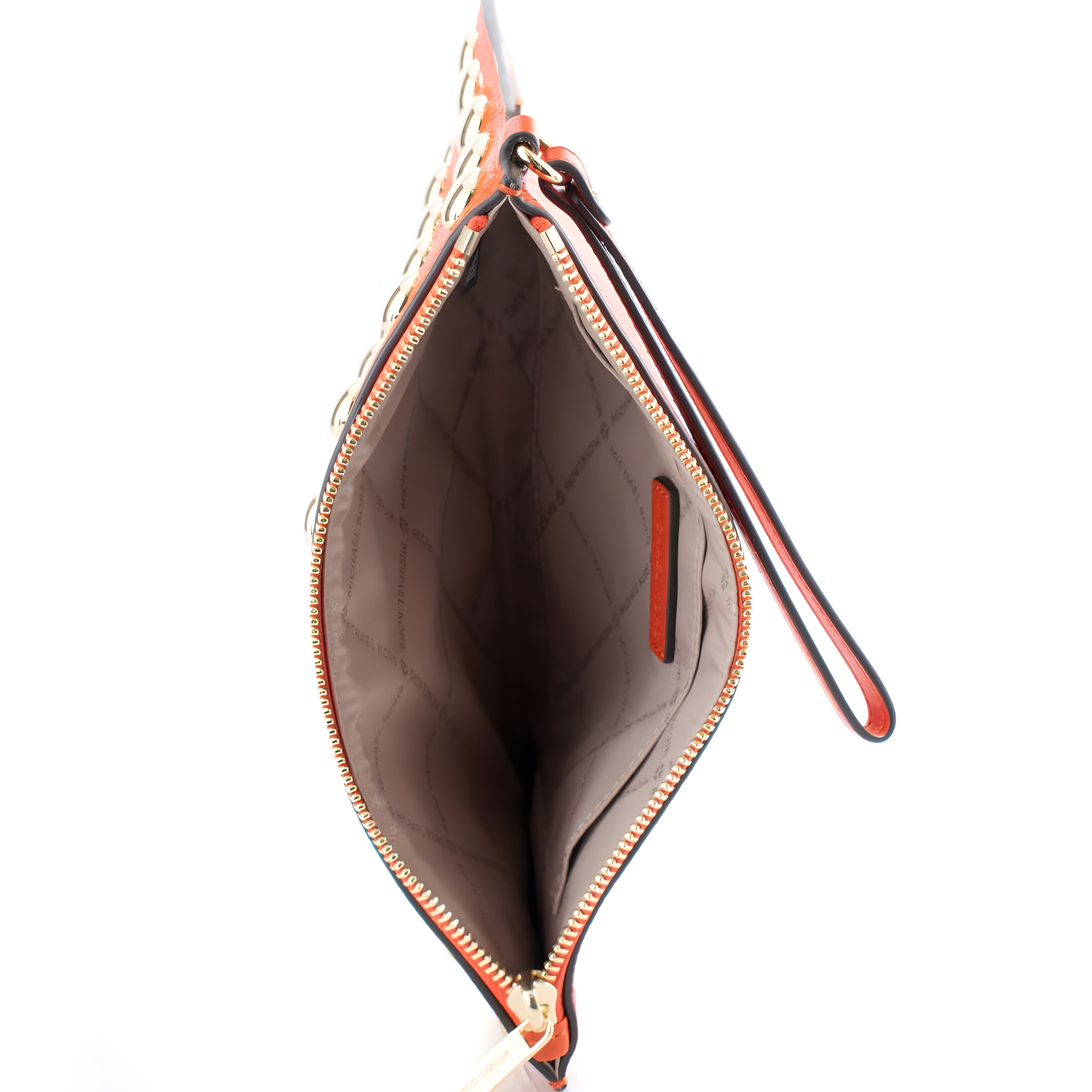 Michael Kors Orange Leather Clutch Bag