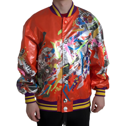Dolce & Gabbana Orange Button Blouson Jacket