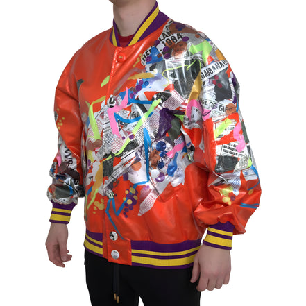 Dolce & Gabbana Orange Button Blouson Jacket