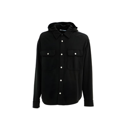 Palm Angels Black Cotton Shell Jacket